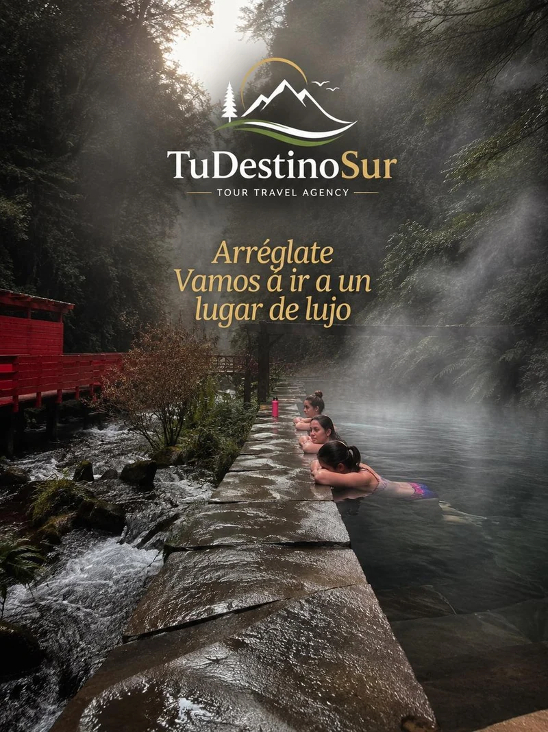 Piscina termal rodeada de vegetación